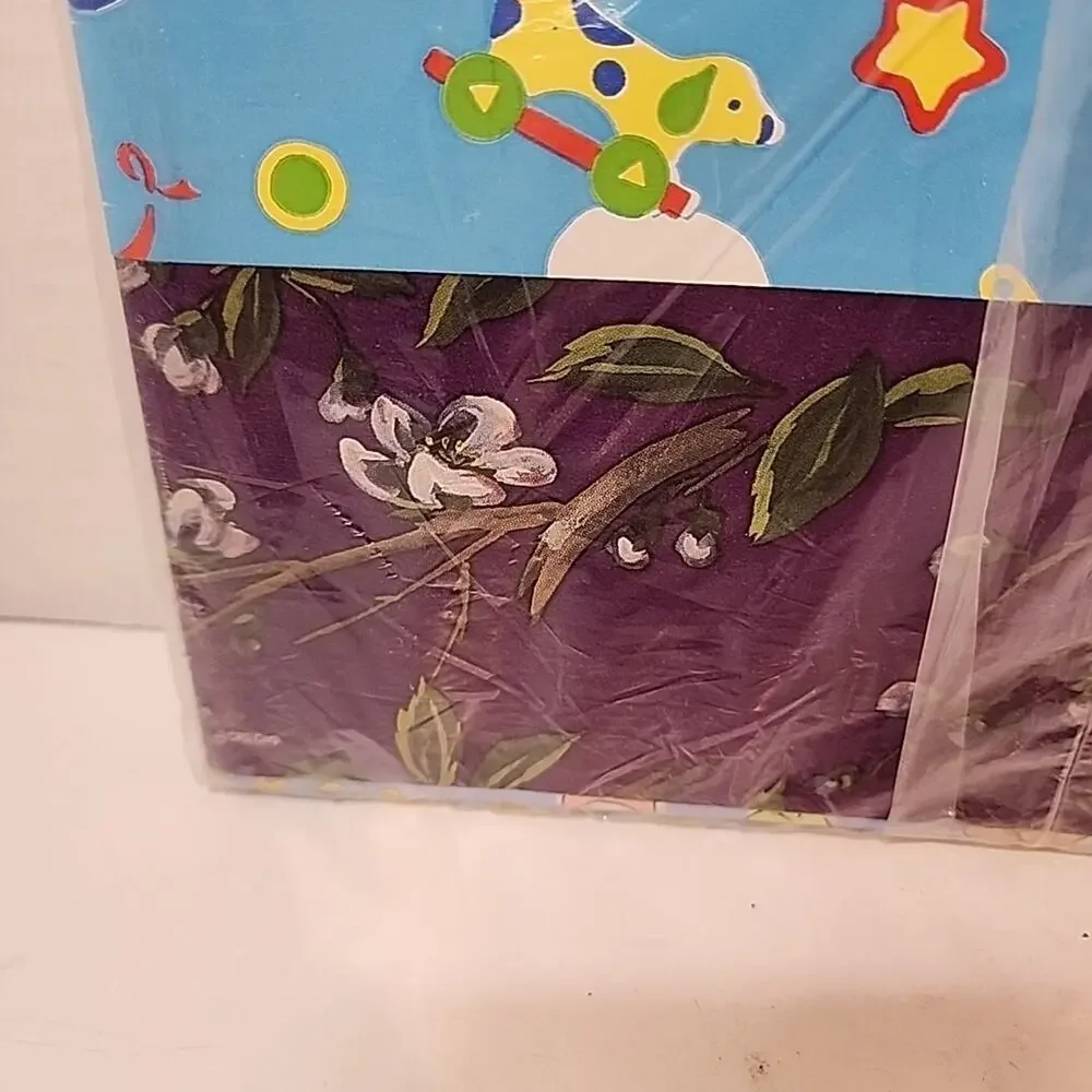 Vtg Finishing Touch AGC All Occasion 8 Full Sheets 50 sq.ft Wrapping Paper 0272